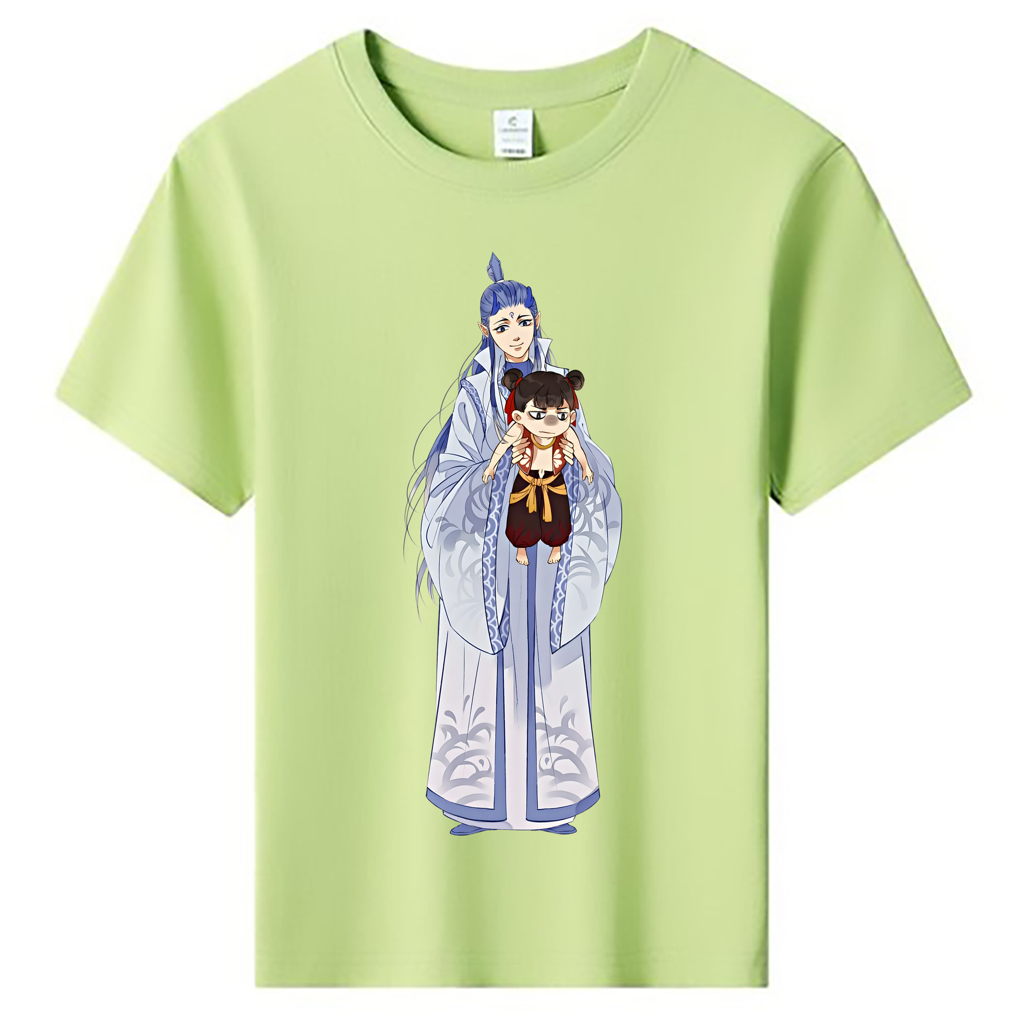 （画像用） Ne Zha 2 ナタ 魔童の大暴れ 綿100％キッズTシャツ（フロントプリント）